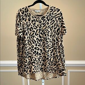 Zara Leopard Print Tee Size XL